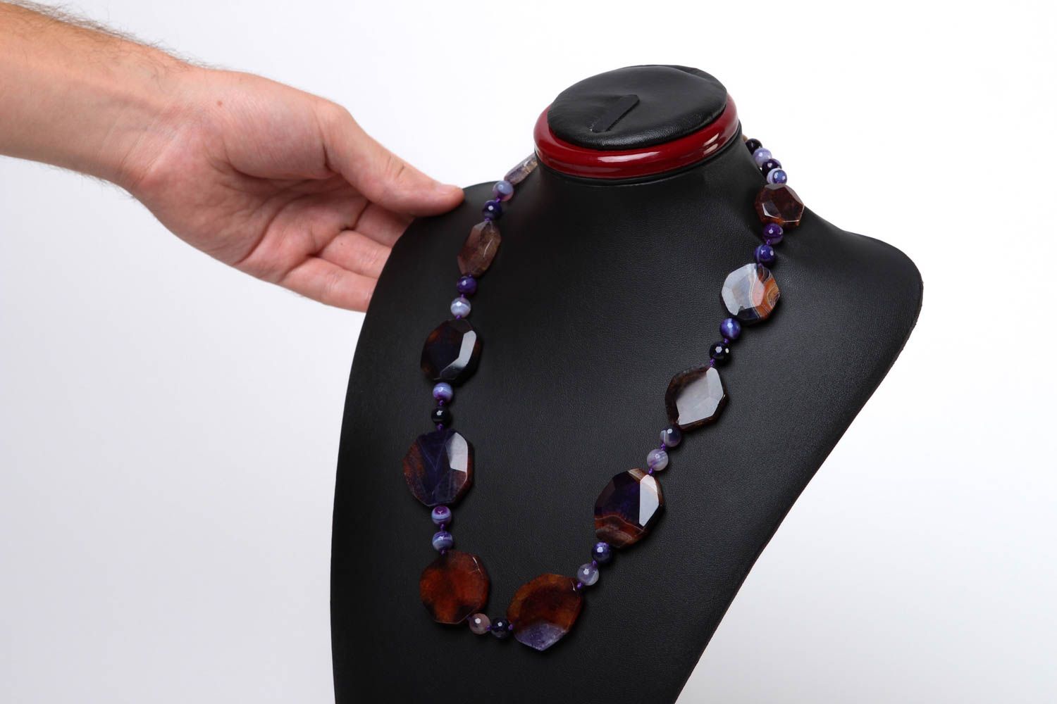 Handmade necklace designer accessory gift ideas unusual jewelry bead necklace photo 5