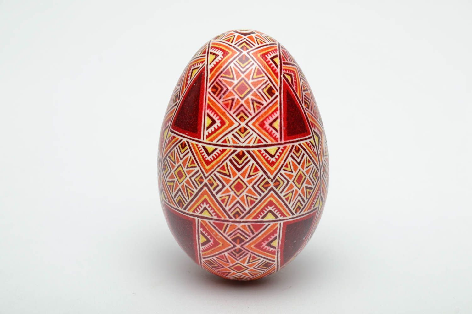 Яйцо с росписью в традиционном украинском стиле гусиная писанка фото 2