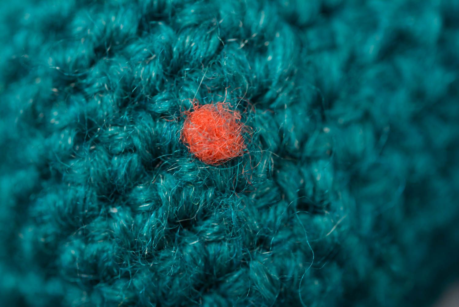 Jouet tricoté au crochet Peluche faite main Cadeau enfant original Ours bleu photo 5