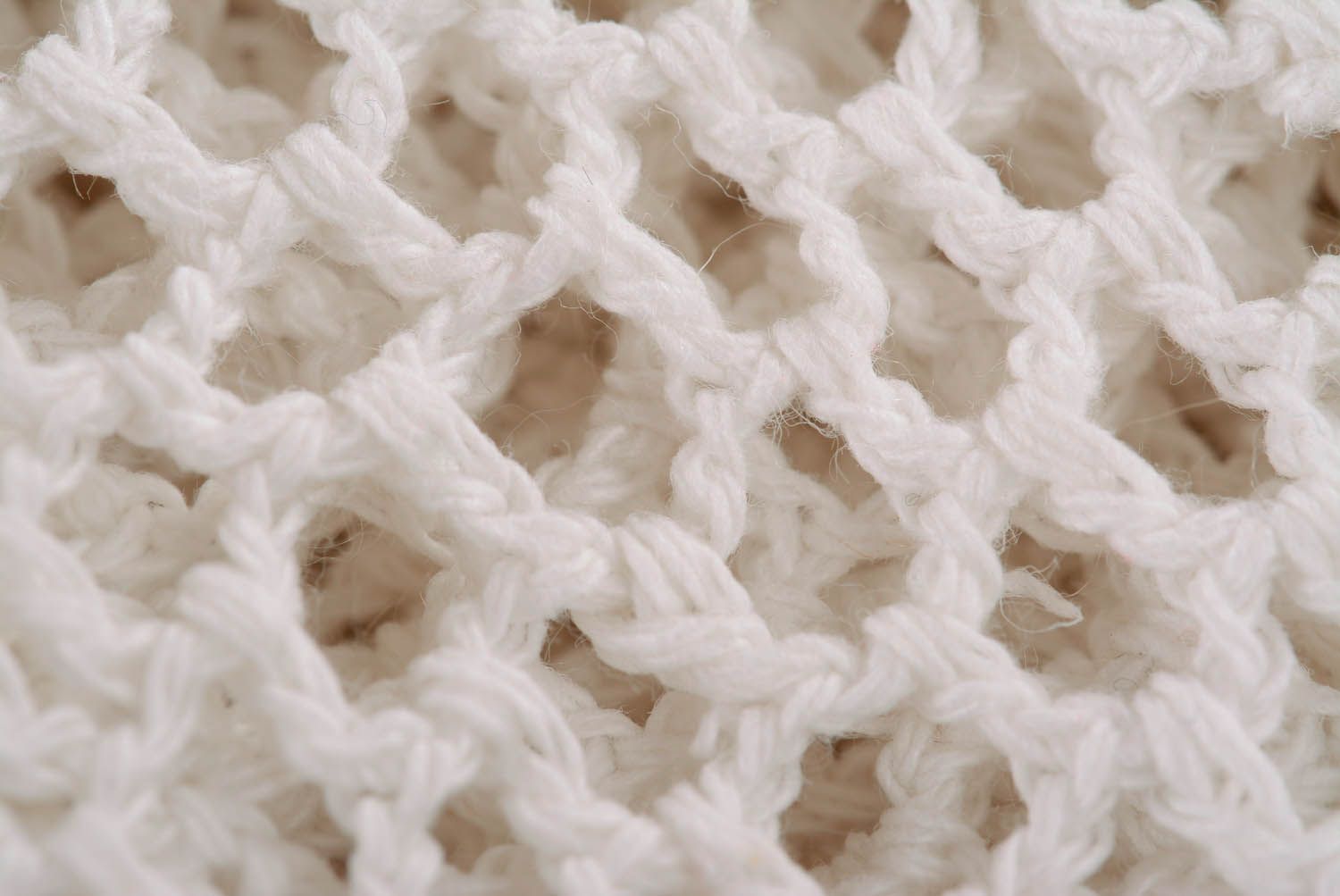 Napperon tricoté blanc au crochet fait main photo 4