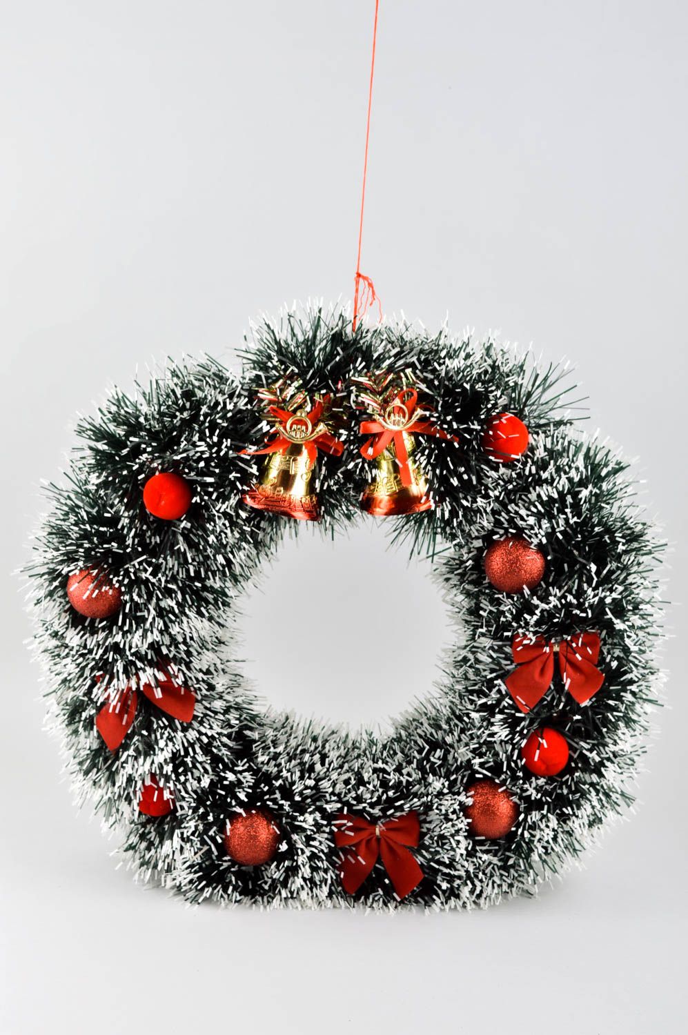 Handmade Christmas wreath designer holiday door wreath decorative use only photo 5