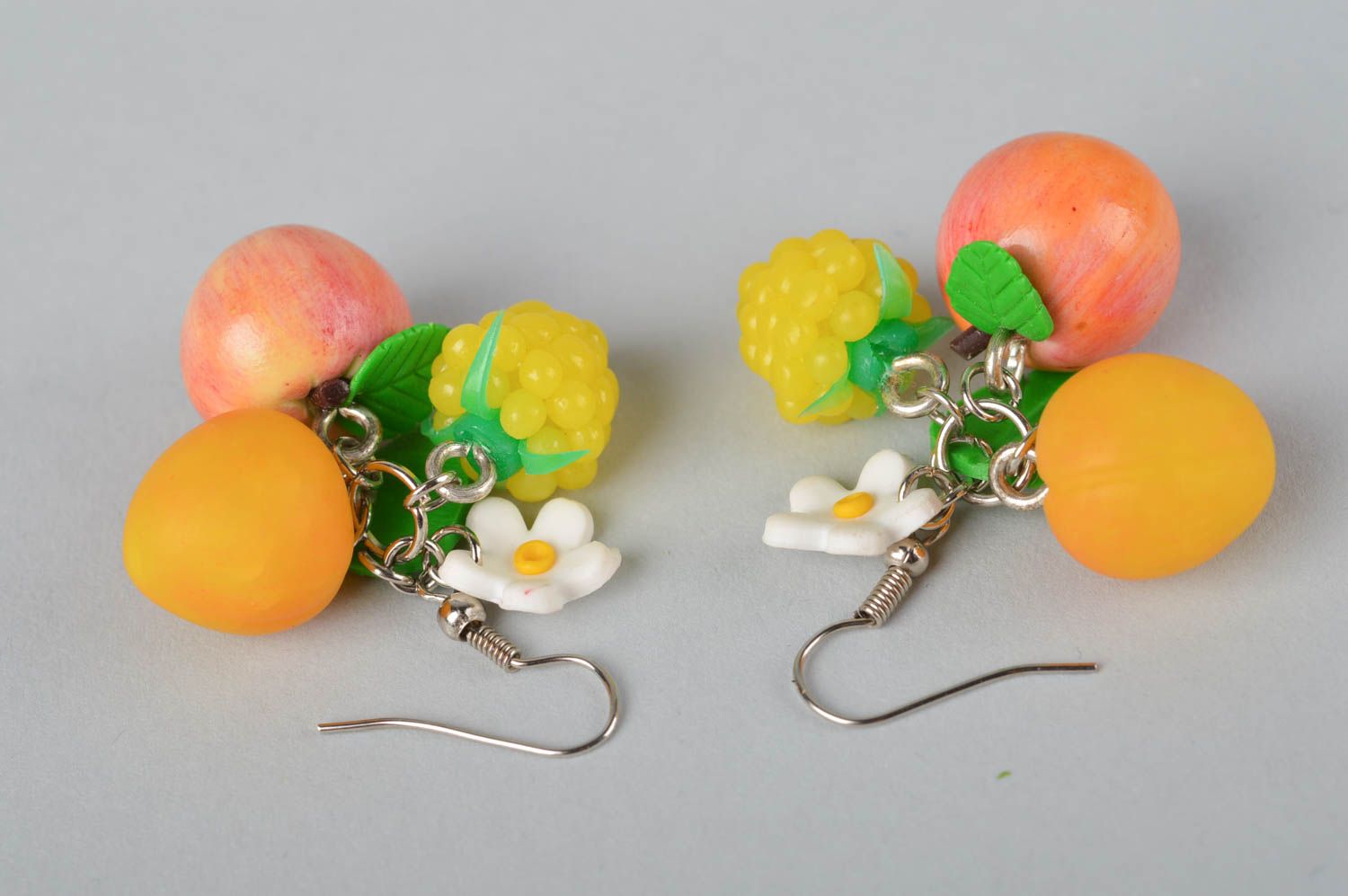 Handmade bright cute earrings stylish dangling earrings unusual accessory photo 2