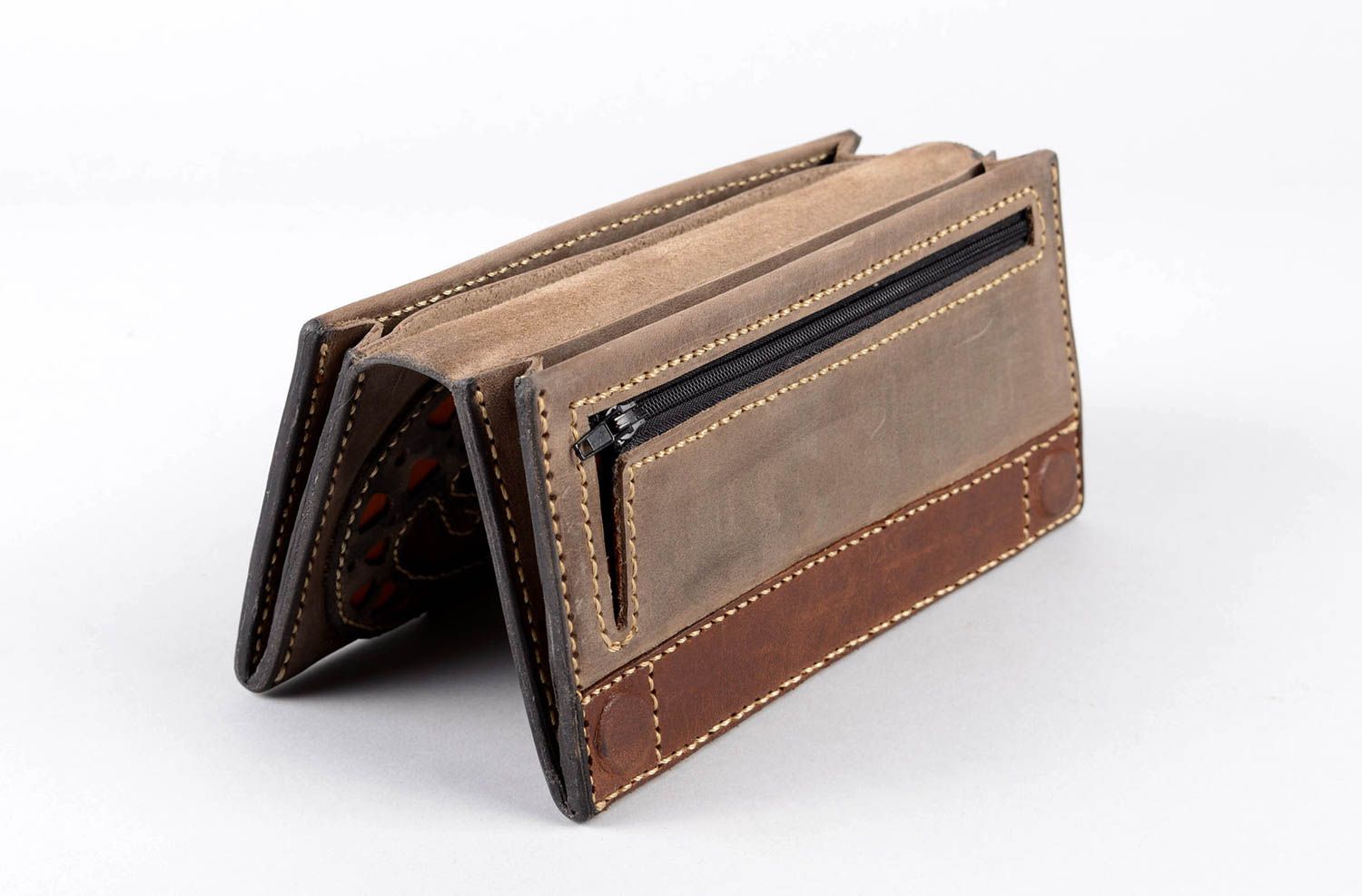 Handmade Frauen Geldbörse Portemonnaie aus Leder Geschenk für Frauen schön foto 3