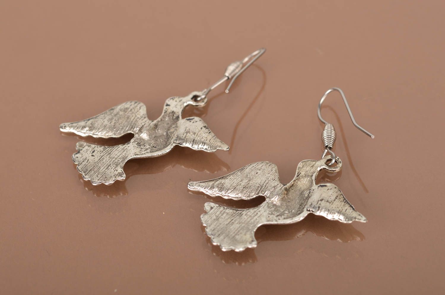 Metall Ohrringe Handmade Ohrringe ausgefallener Ohrschmuck Ohrringe für Damen foto 5