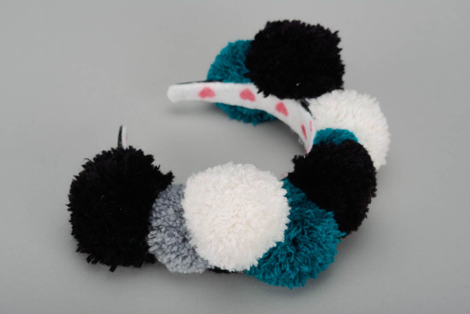 Woolen headband Pompons photo 1