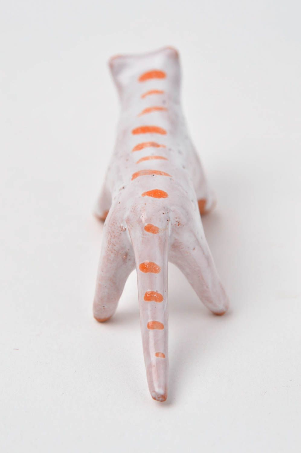 Handgemachte schöne Keramik Deko Figur aus Ton Tier Statue Miniatur Figur Katze
 foto 9