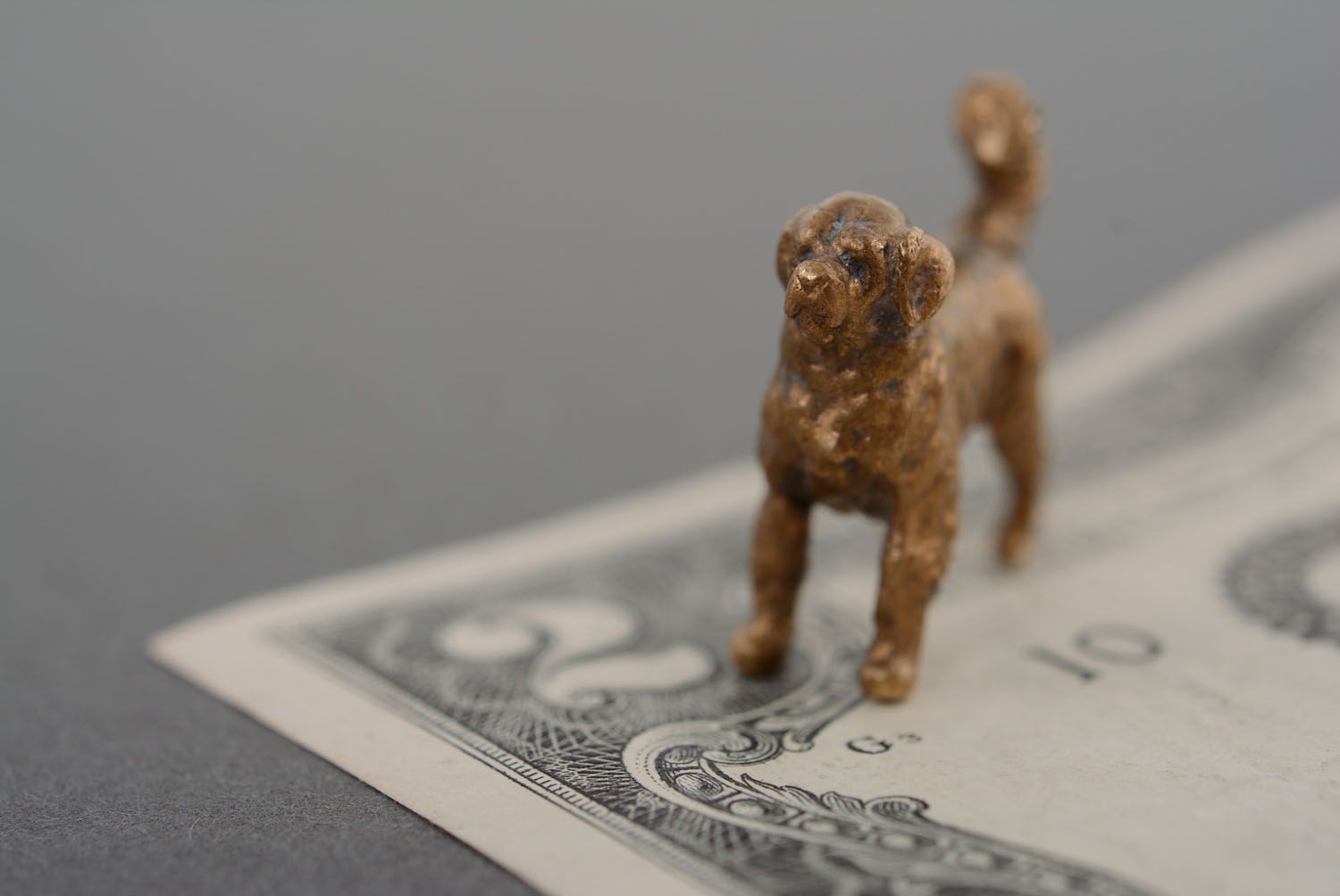 Figurine chien en bronze artisanale Saint-Bernard photo 2