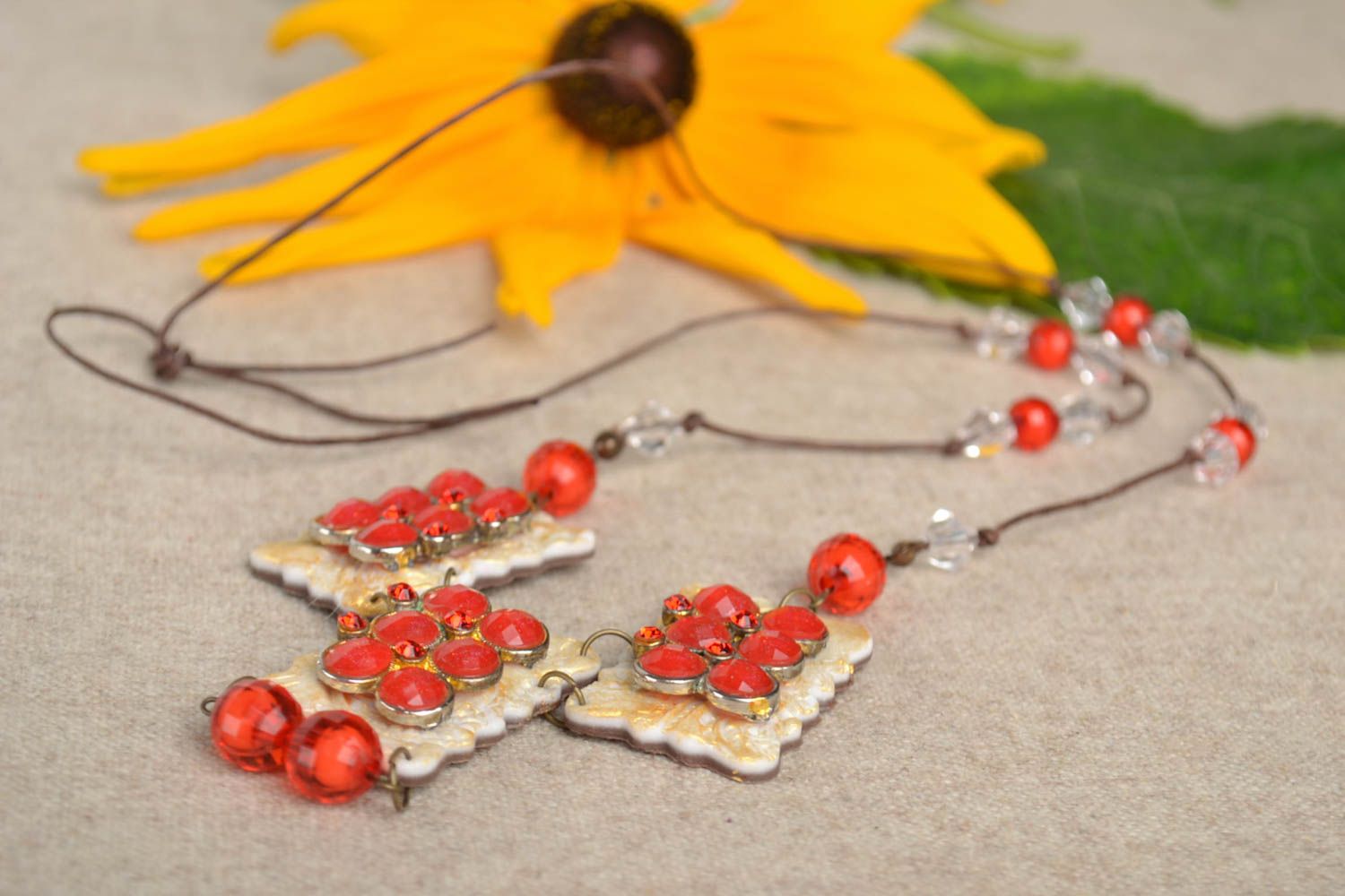 Damen Halskette handmade Kette mit Anhänger Halsschmuck für Damen Geschenk Ideen foto 1