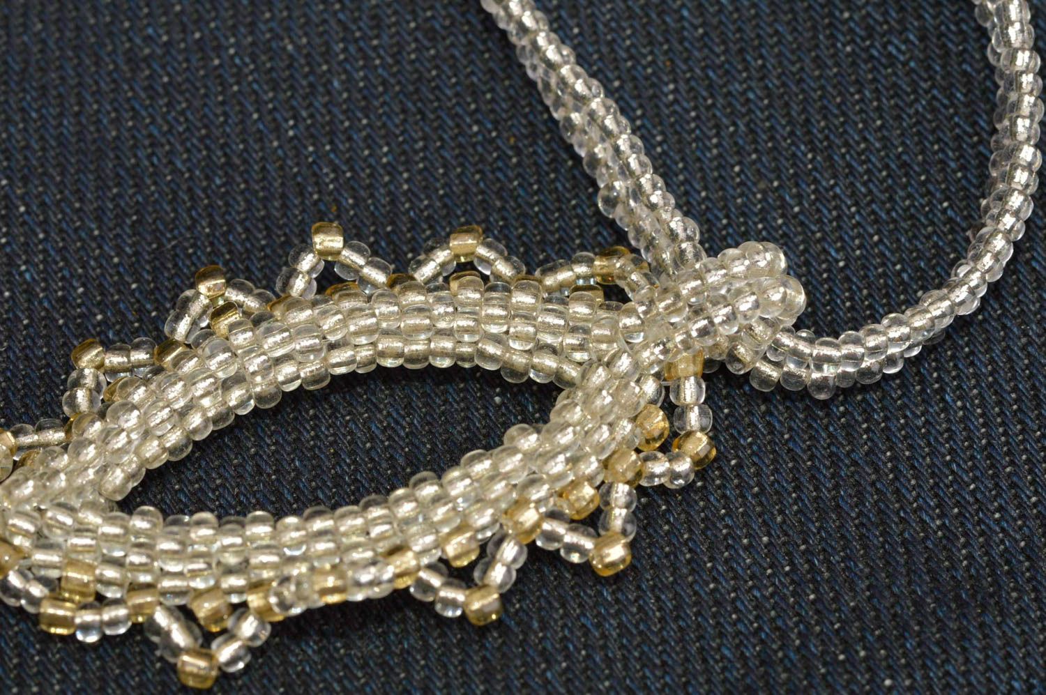 Designer accessories handmade pendant stylish bijouterie woven necklace photo 5