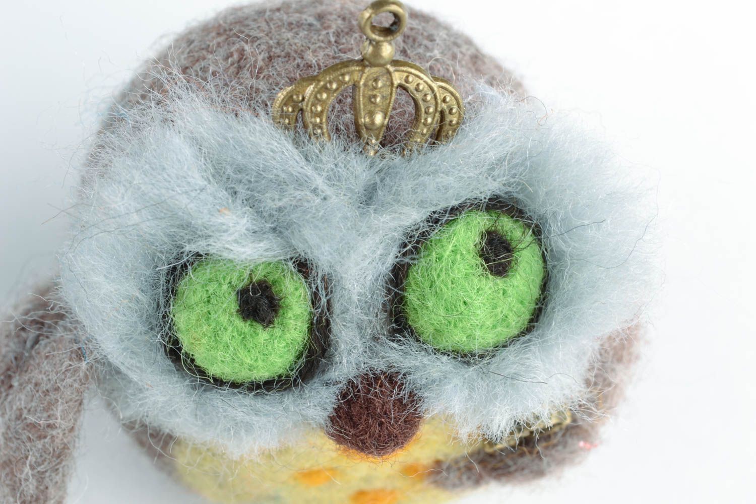 Felted wool toy Owl photo 3