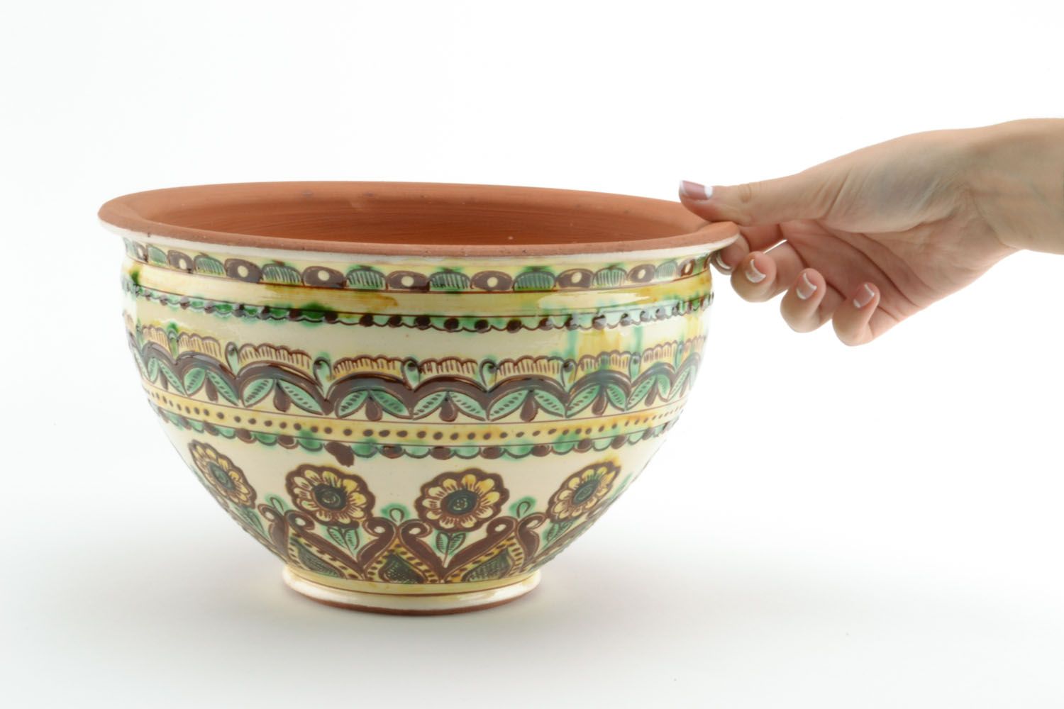 Painted handmade bowl photo 4