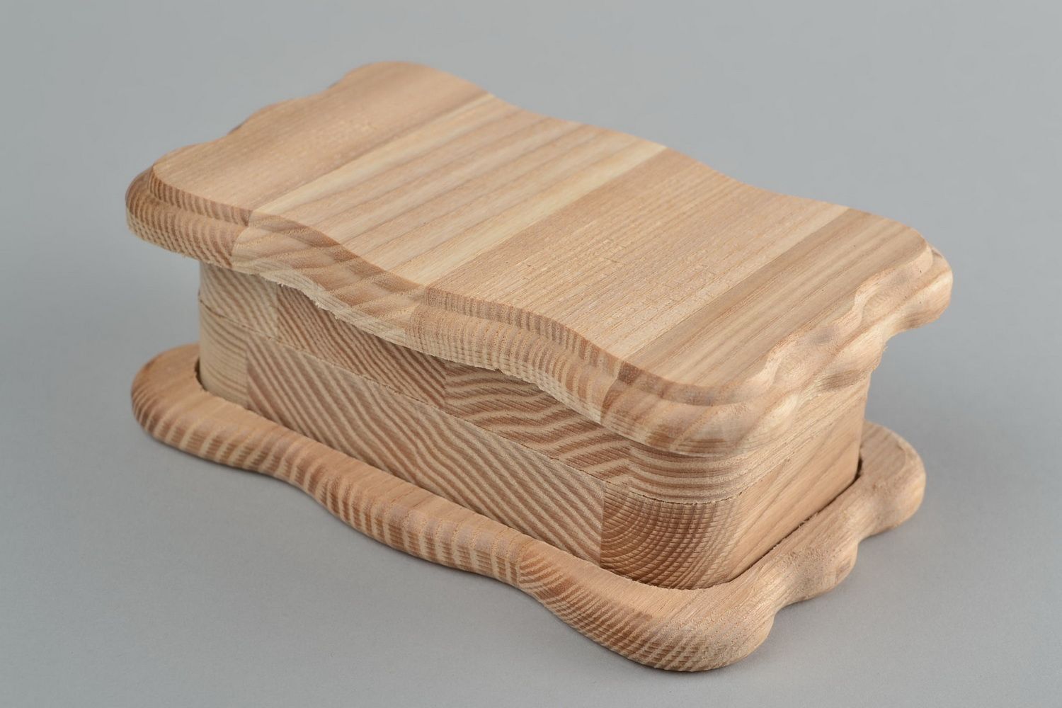 Semilavorato bello da scatola fatto a mano portagioielli di legno da creatività foto 5