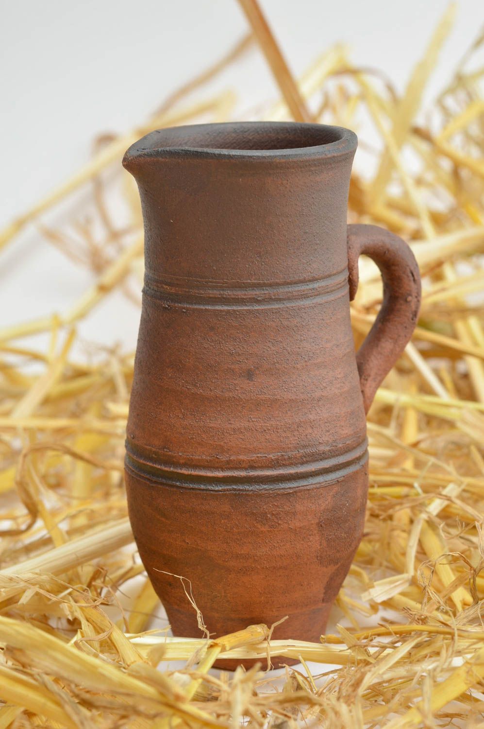 Wasserkrug Keramik handmade Öko Geschirr Wasser Kanne Ton Geschirr umweltsicher foto 2