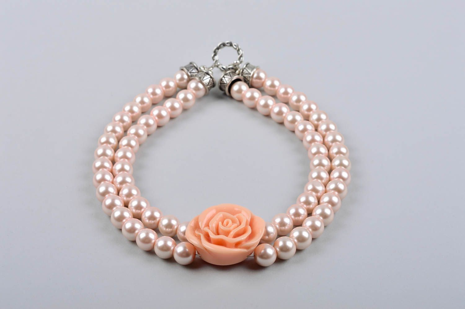 Collar con cuentas artesanal con perlas accesorio de mujer regalo original foto 3