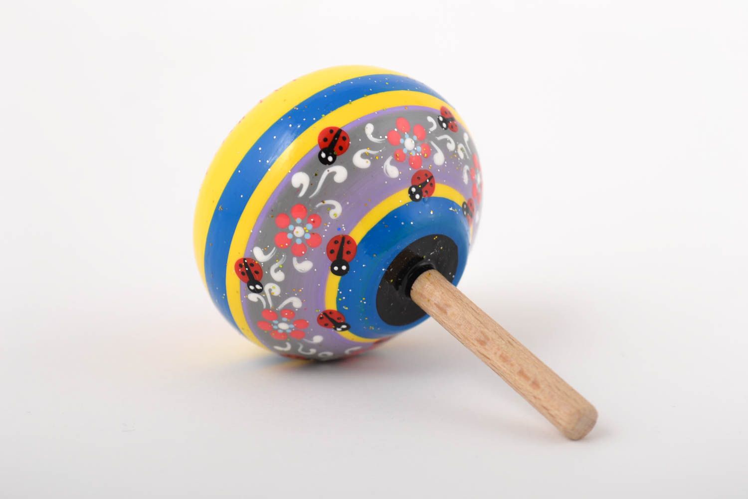 Handmade Brummkreisel Spielzeug Kreisel aus Holz Spielzeug aus Holz klein foto 4