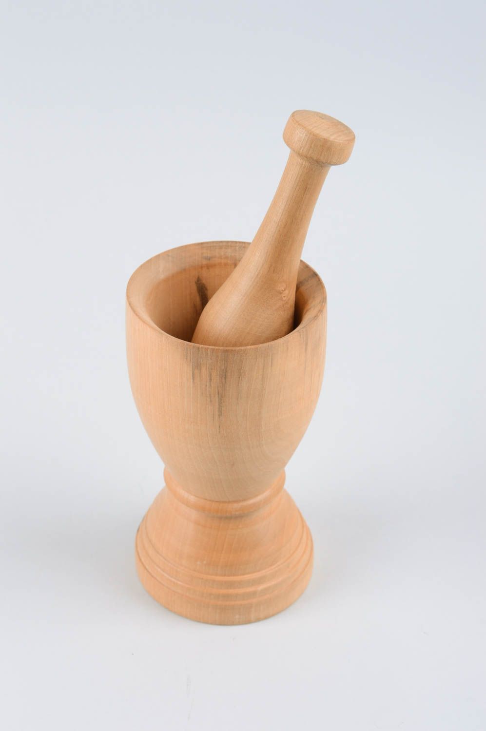 Handmade wooden kitchen utensils wooden mortar and pestle kitchen utensil  photo 3
