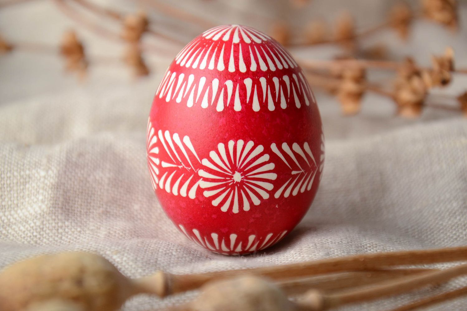 Пасхальное яйцо ручной работы с лемковской росписью фото 1
