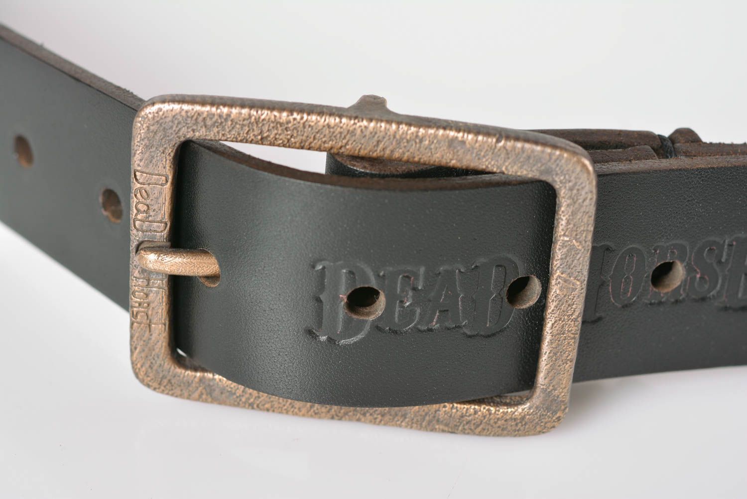 Cinturón de cuero hecho a mano ropa masculina accesorio de moda original foto 2