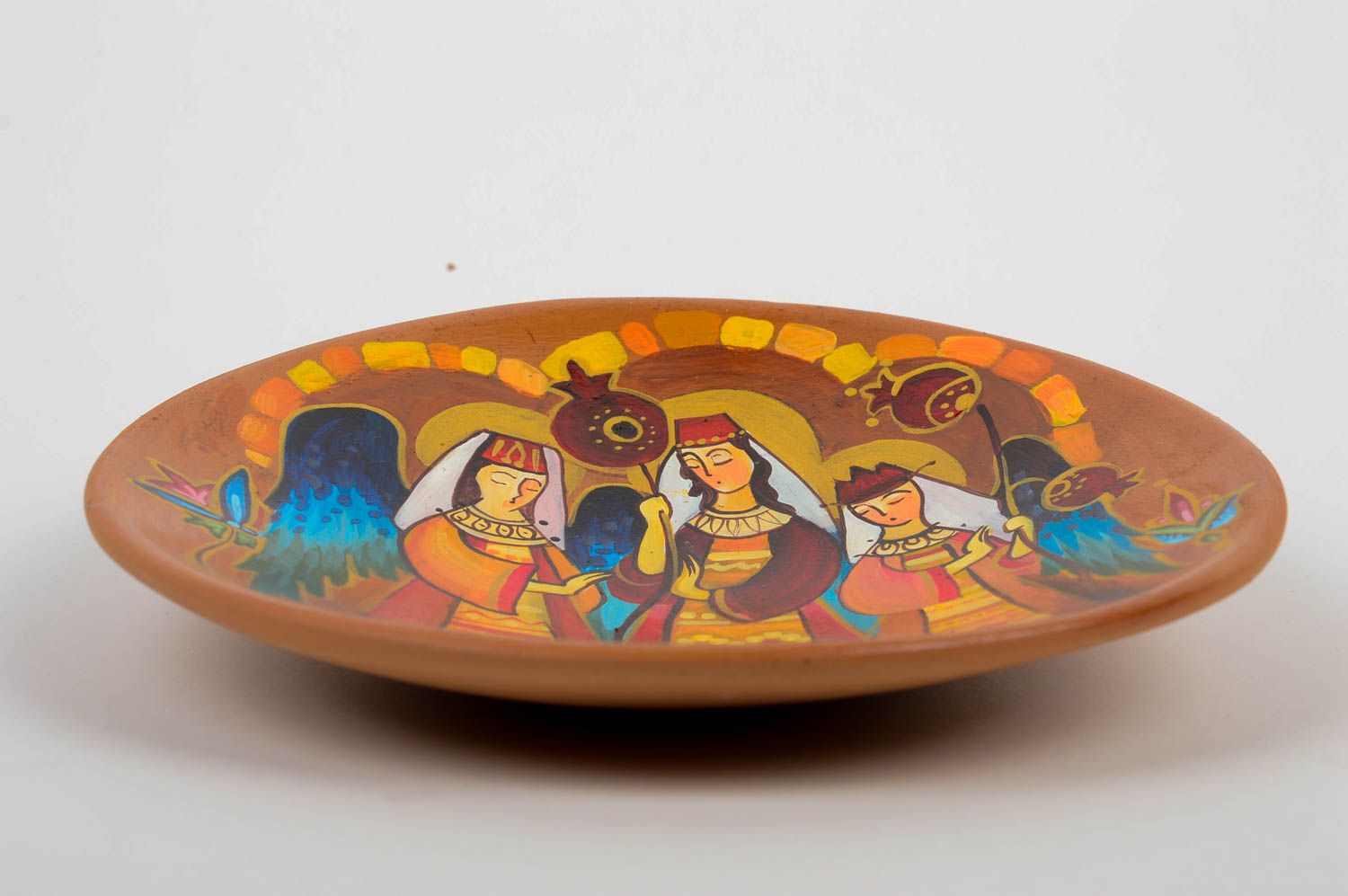 Декор на стену ручной работы керамическая тарелка декор для кухни Восток фото 4