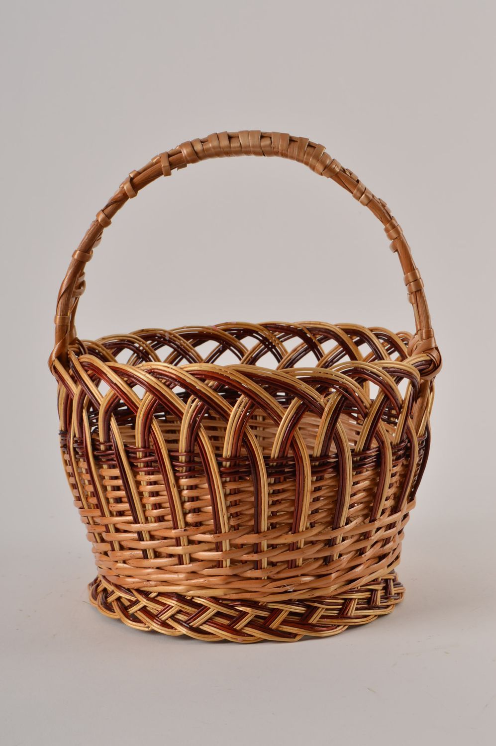 Unusual handmade woven basket Easter basket design interior decorating photo 1