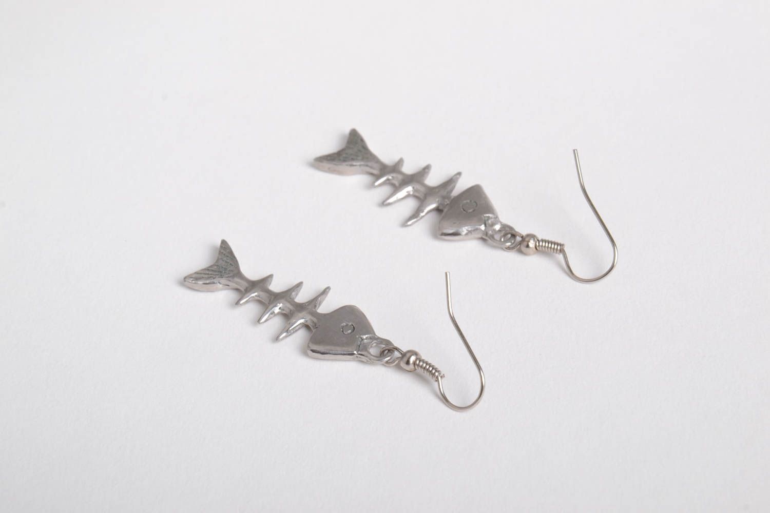 Unusual handmade metal earrings design stainless steel beautiful jewellery photo 3