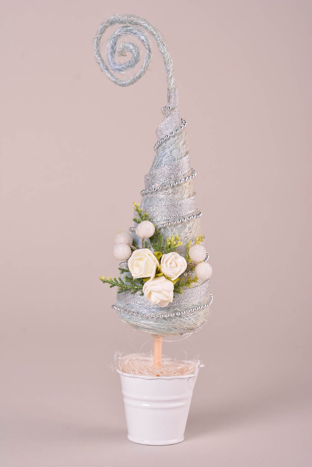 Árbol de Navidad hecho a mano decoración de hogar navideña regalo artesanal foto 1