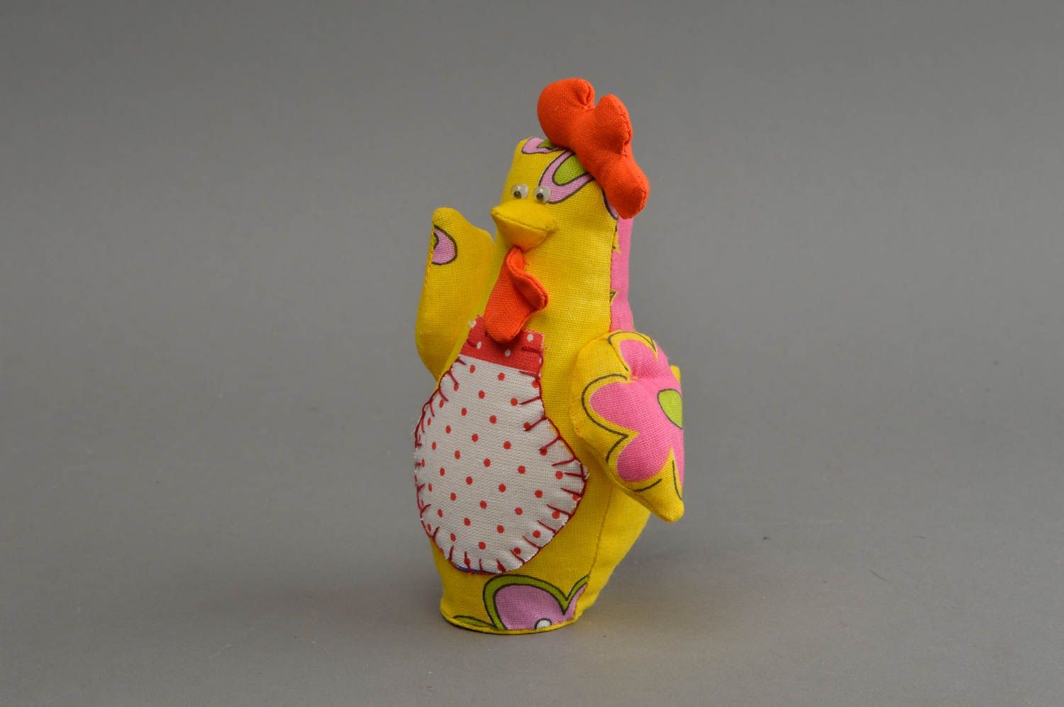 Peluche artesanal con forma de gallo regalo original juguete de niño    foto 2