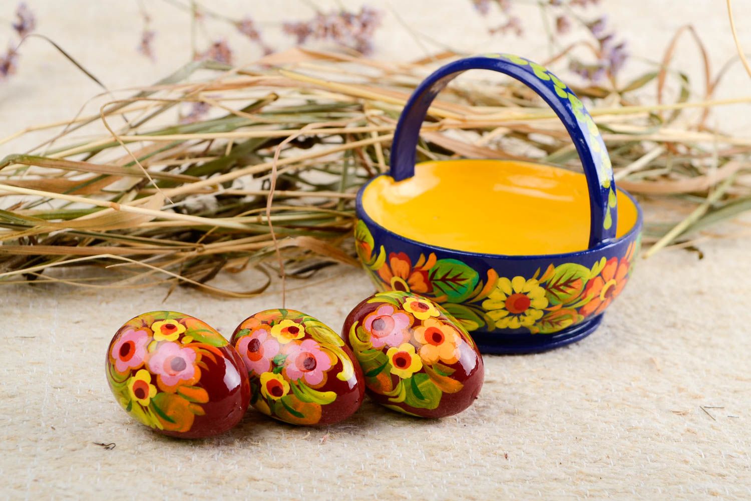 Canasta de Pascua hecha a mano regalo original decoración para fiestas foto 1