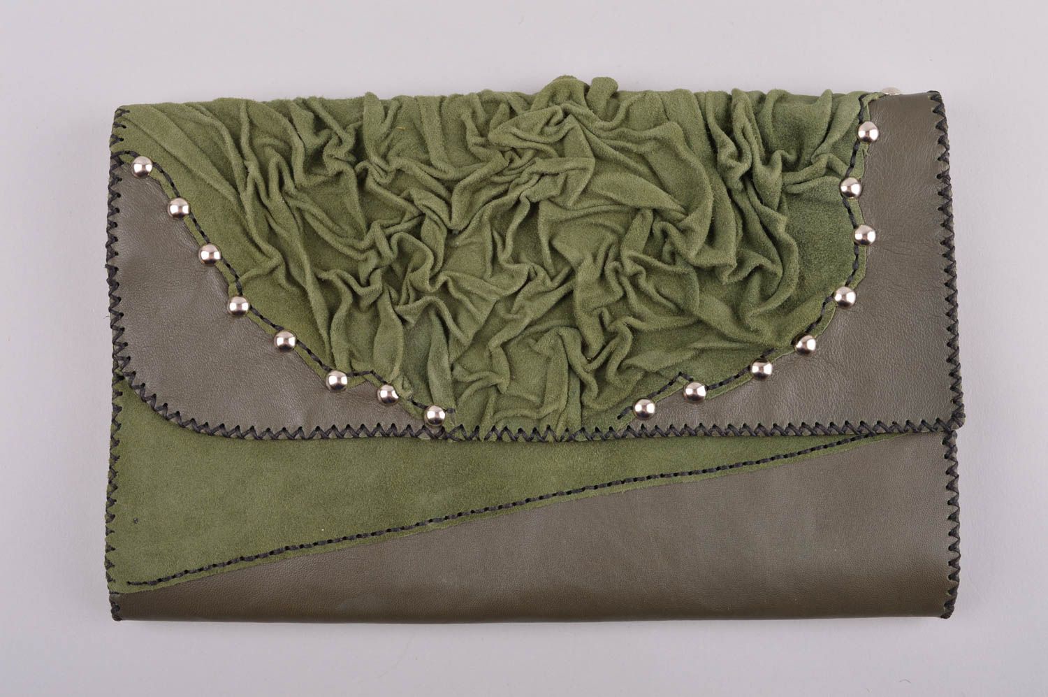 Handgemachte Leder Handtasche Accessoire für Frauen kleine Tasche aus Leder foto 3