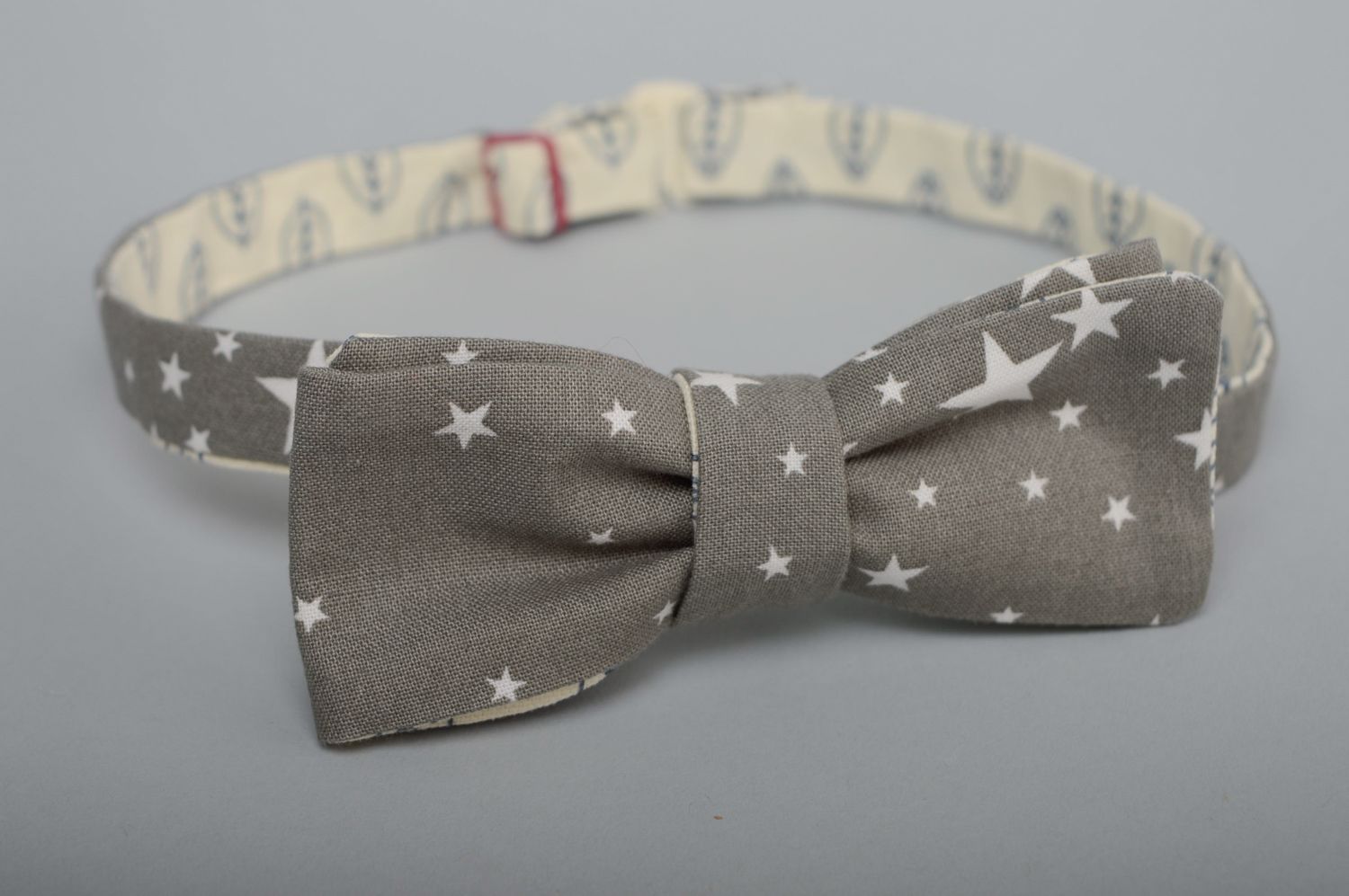 Two-sided fabric bow tie Leaves photo 3