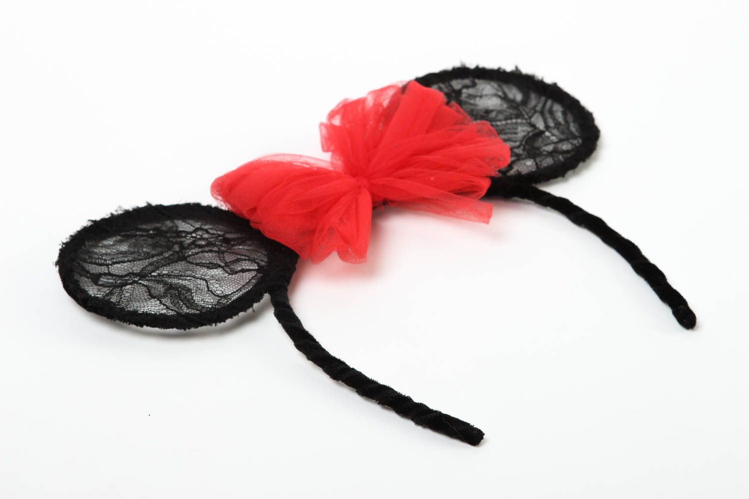 Handmade hair accessory mouse ears headband fashionable hair band perfect gift photo 2