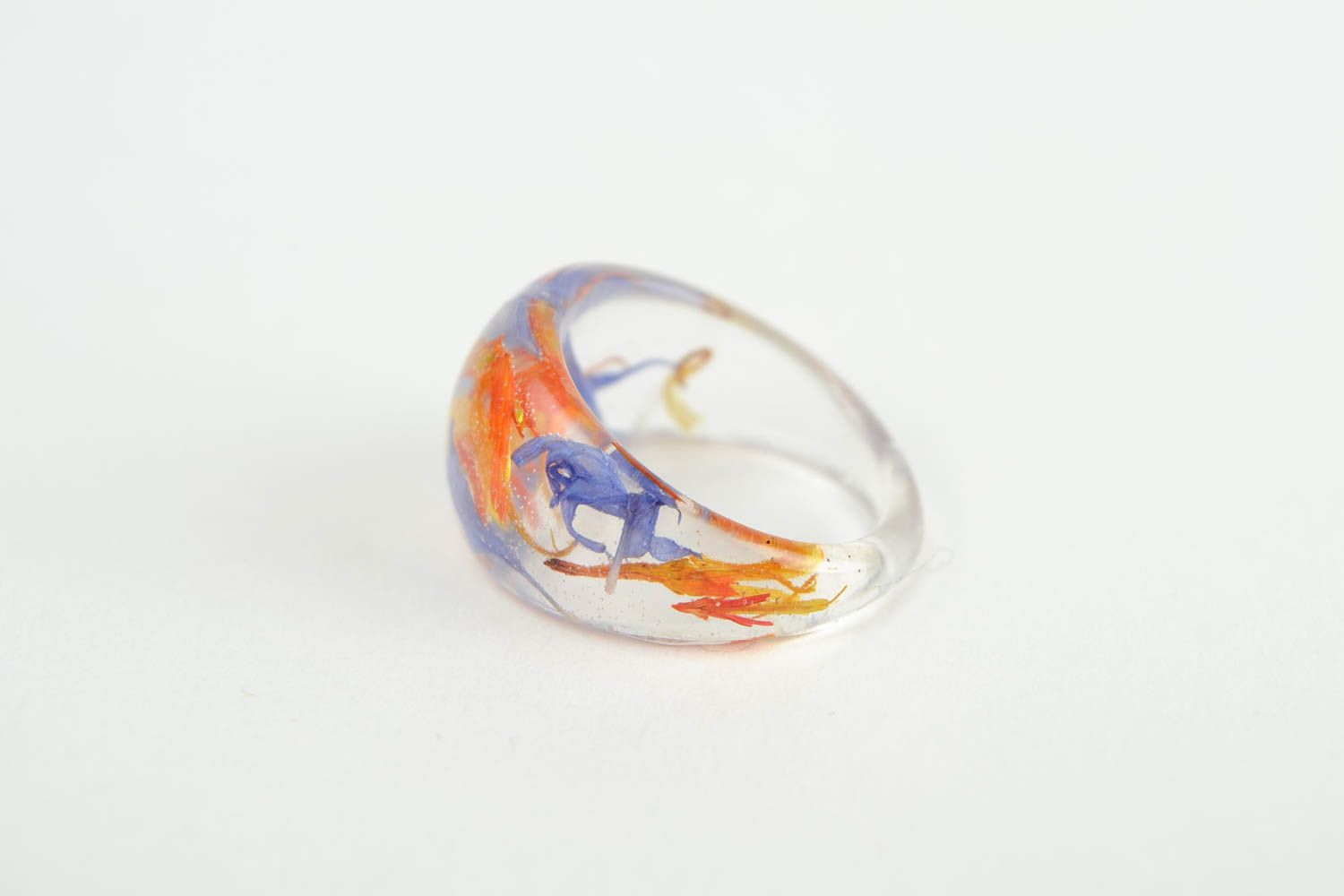 Элегантное кольцо ручной работы кольцо с цветами авторское модное кольцо  фото 5