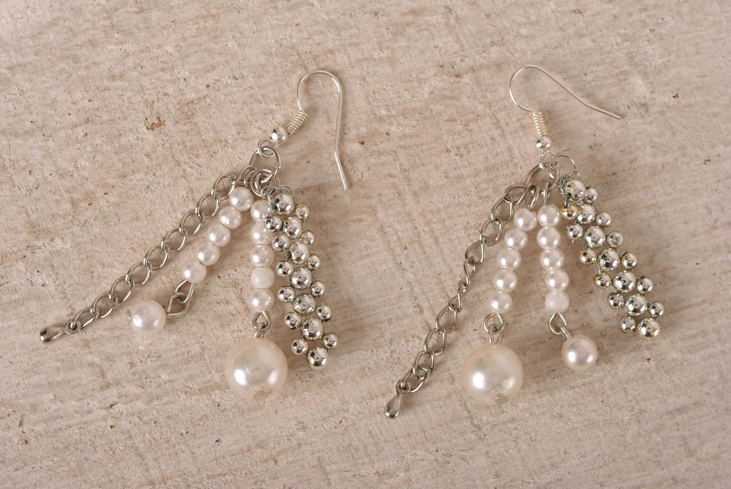 Handmade earrings designer accessory unusual gift for girls long earrings photo 1