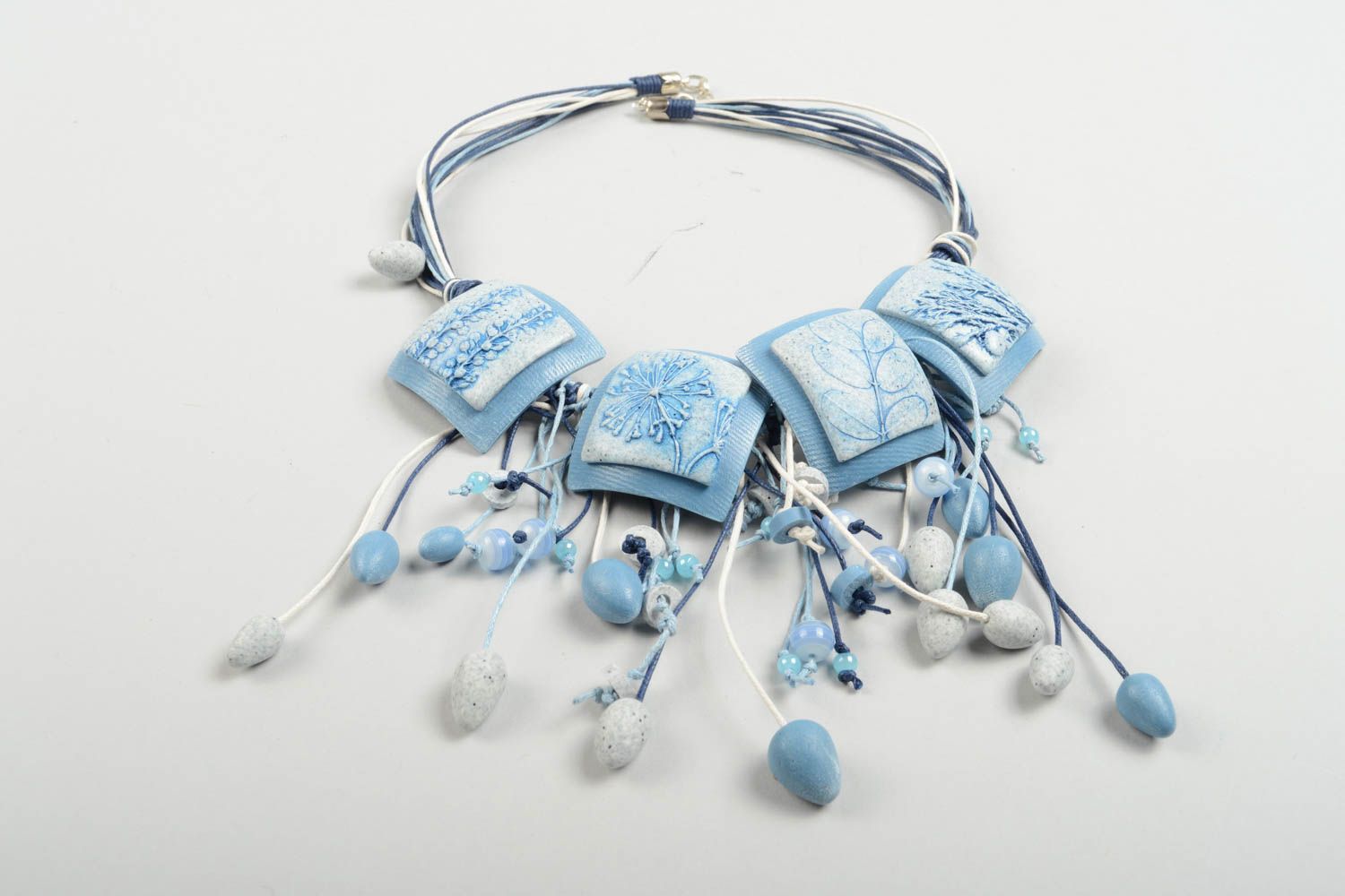 Collar original de arcilla polimérica bisutería artesanal regalo para mujer foto 3