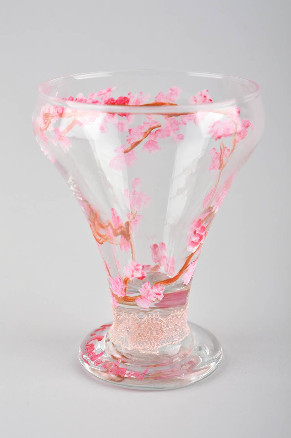 Vaso de cristal con flores utensilio de cocina artesanal menaje del hogar foto 3