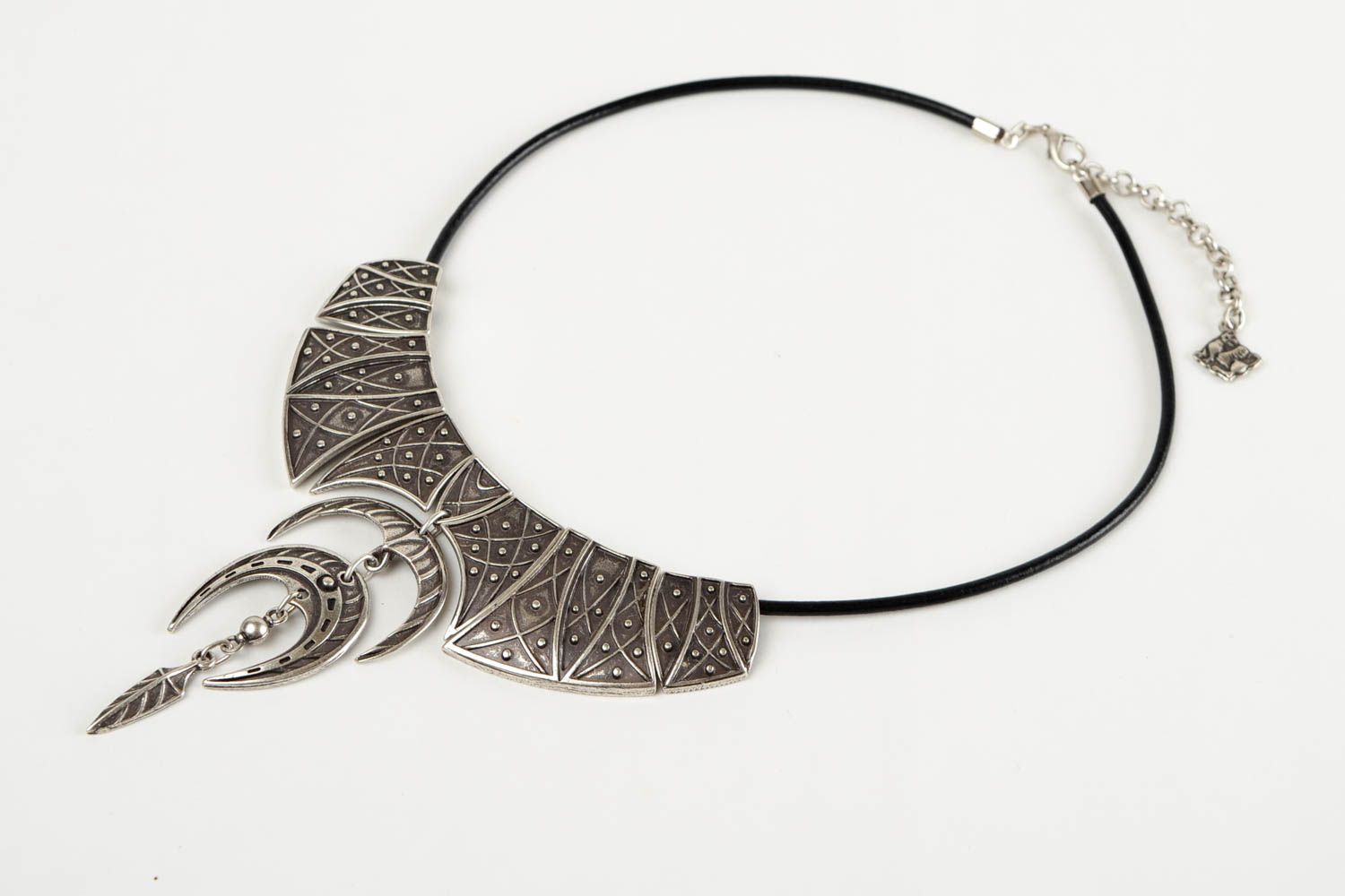 Handmade metal necklace designer stylish accessory fashion women gift idea  photo 3