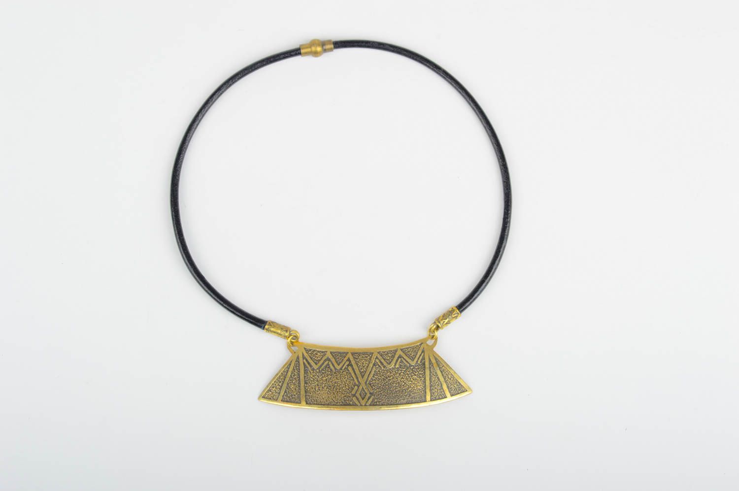 Designer metal necklace unusual accessory for girls handmade stylish jewelry photo 2