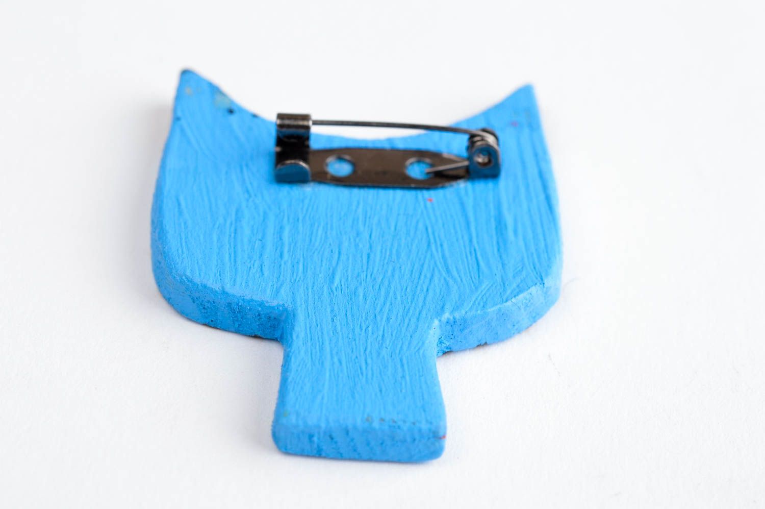 Handgemachte Brosche Modeschmuck Katze Accessoire für Frauen blau Brosche Tier foto 4