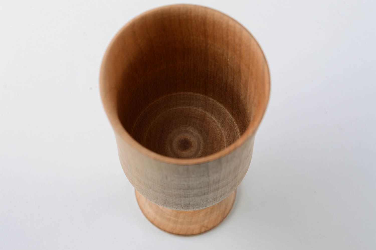 Copa para vino artesanal tallada de madera vajilla moderna regalo original foto 5