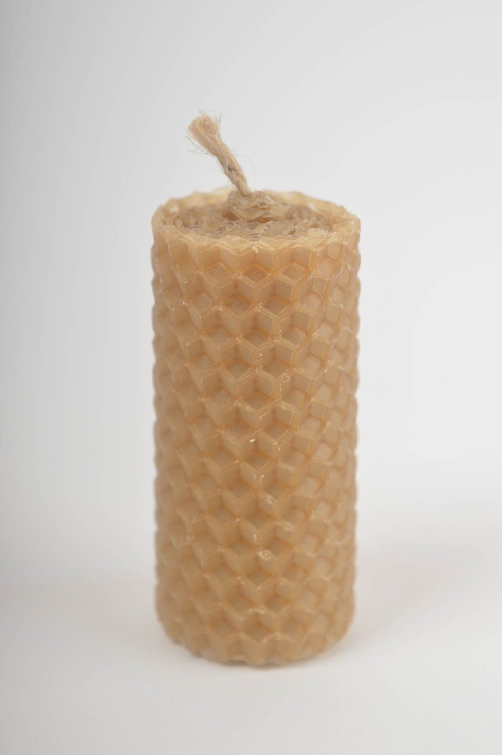 Natural bee wax 2 hour pillar candle for emergency preparedness 2,36 inches, 0,05 lb photo 3