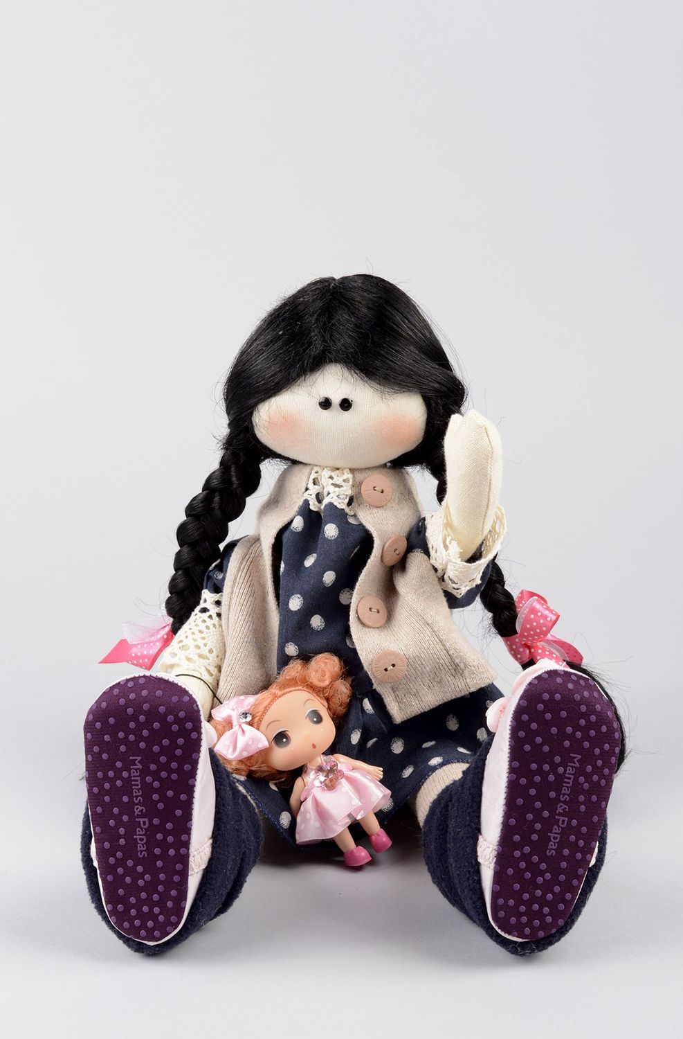 Handmade soft doll girl doll toys for kids nursery decor gifts for children photo 4