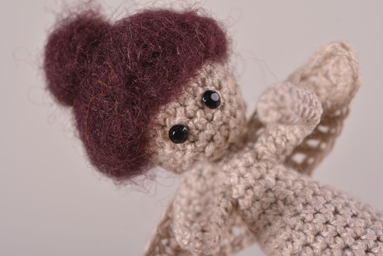 Handmade interior doll hand-crocheted dolls designer small toys for children photo 3