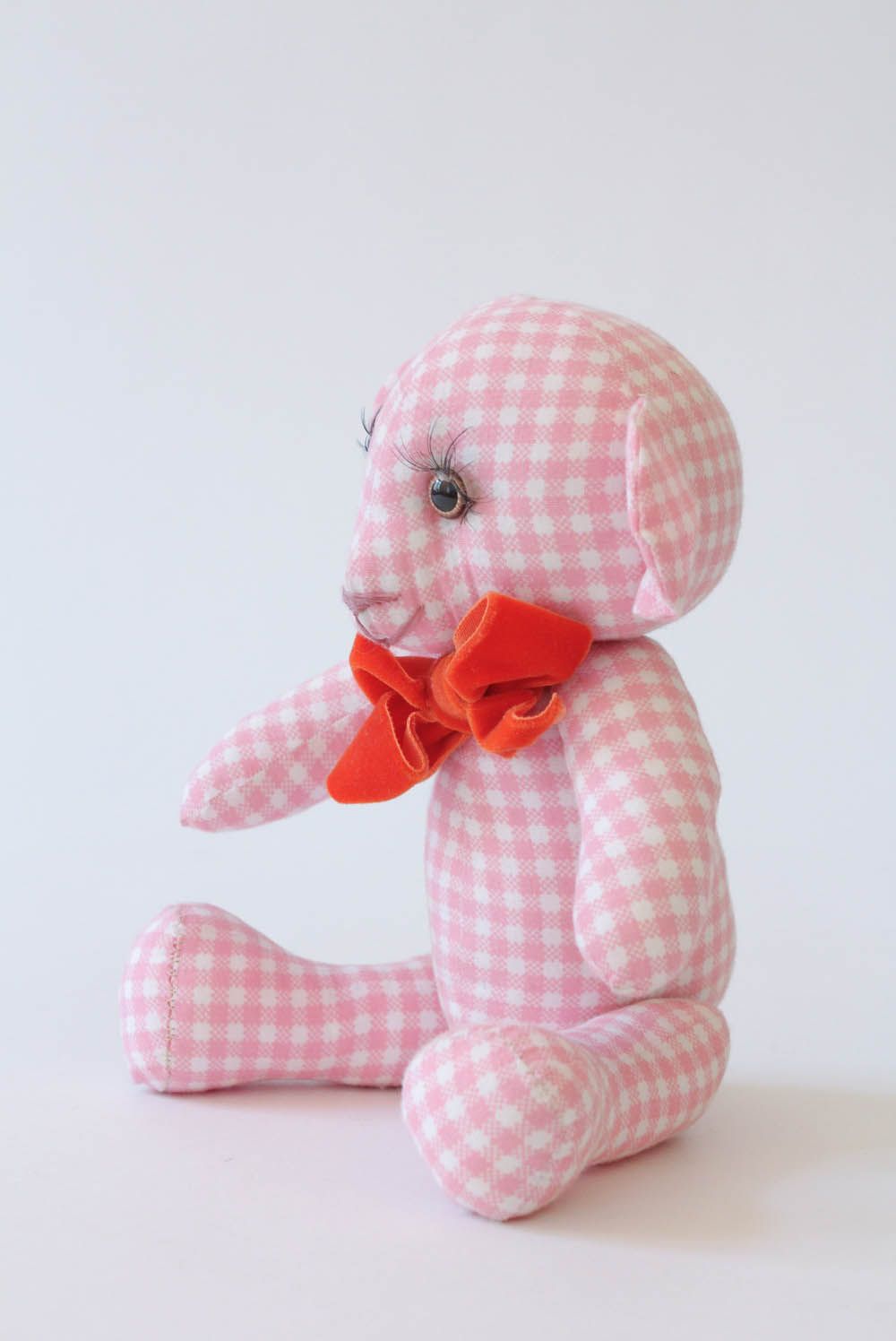Soft fabric toy Bear with a Bow photo 4