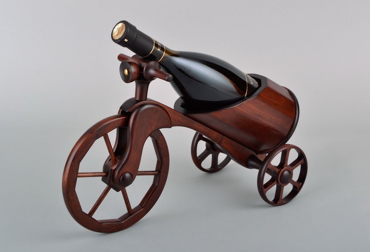 Wooden wine bottle stand Bicycle photo 5