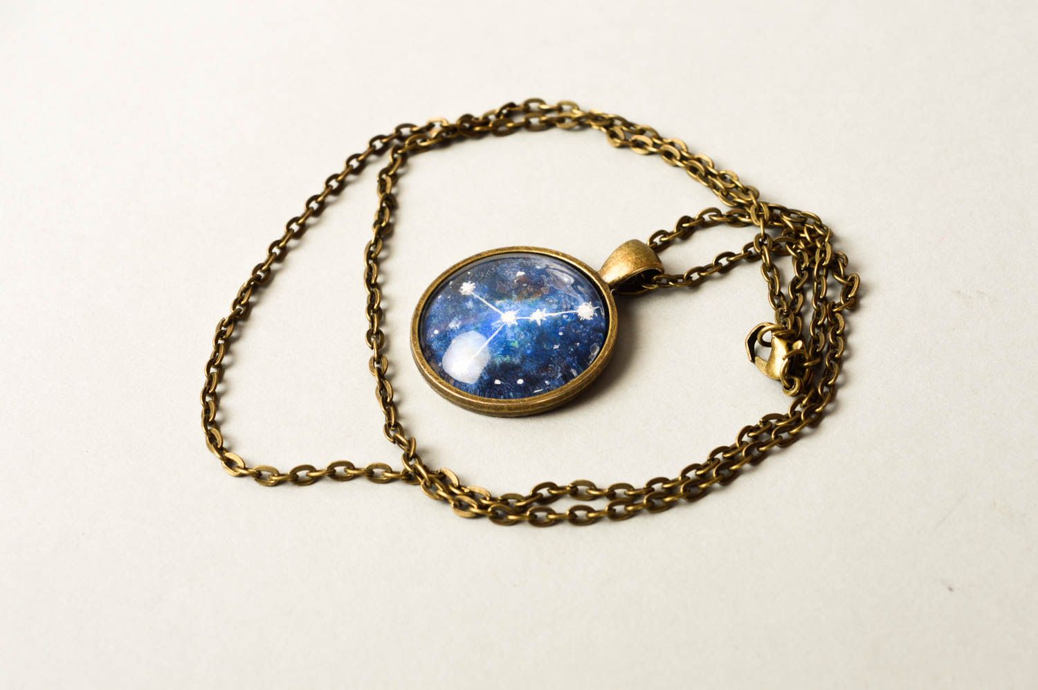Handmade metal necklace pendant necklace chain necklace unique jewelry photo 3