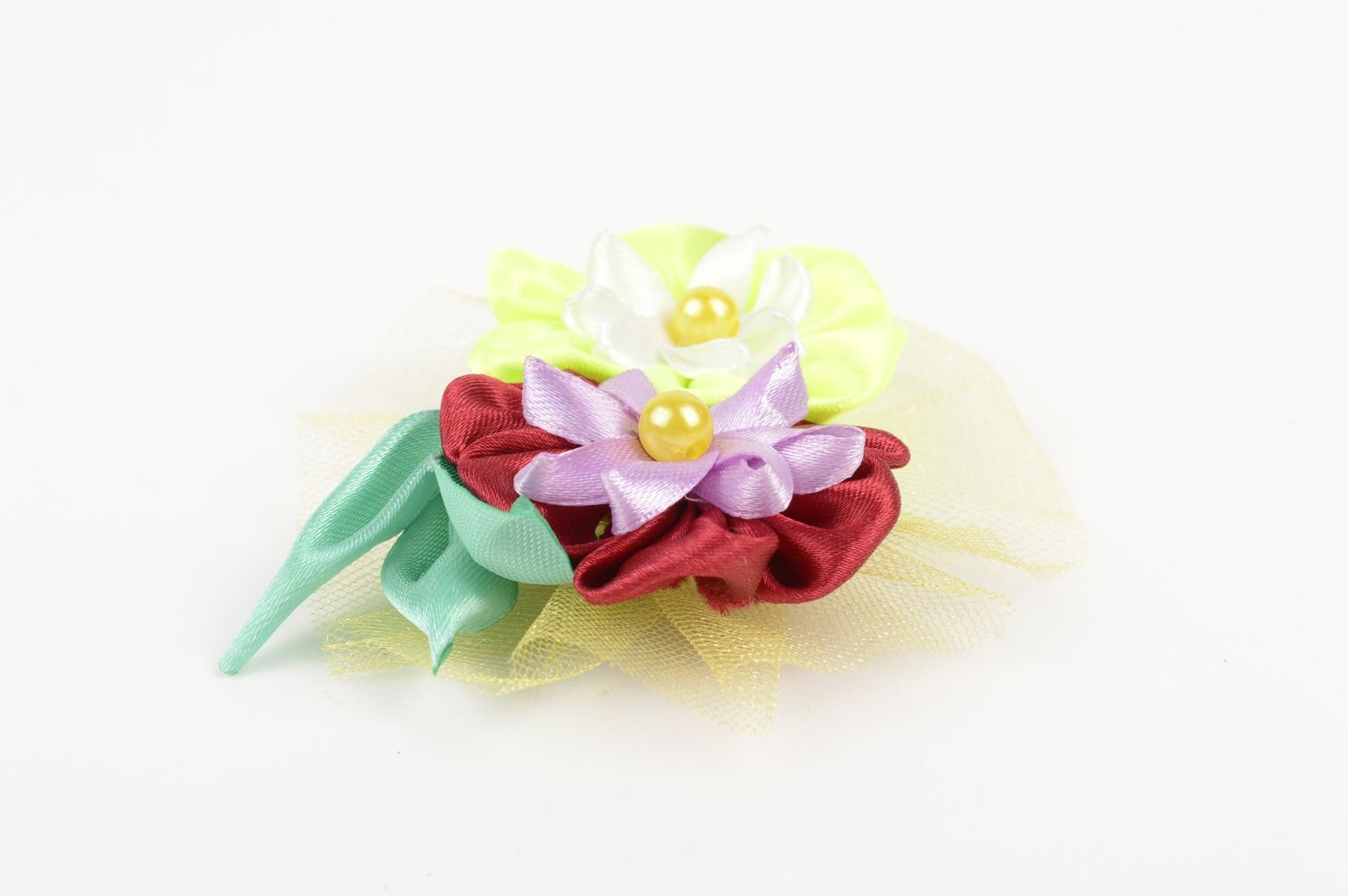 Handmade hair accessory hair clip flowers for hair hair jewelry unique gifts photo 3
