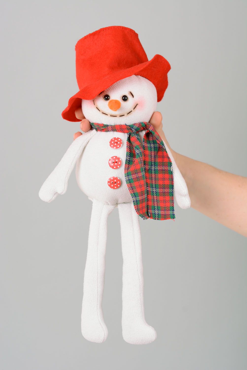New Year soft toy Snowman photo 4