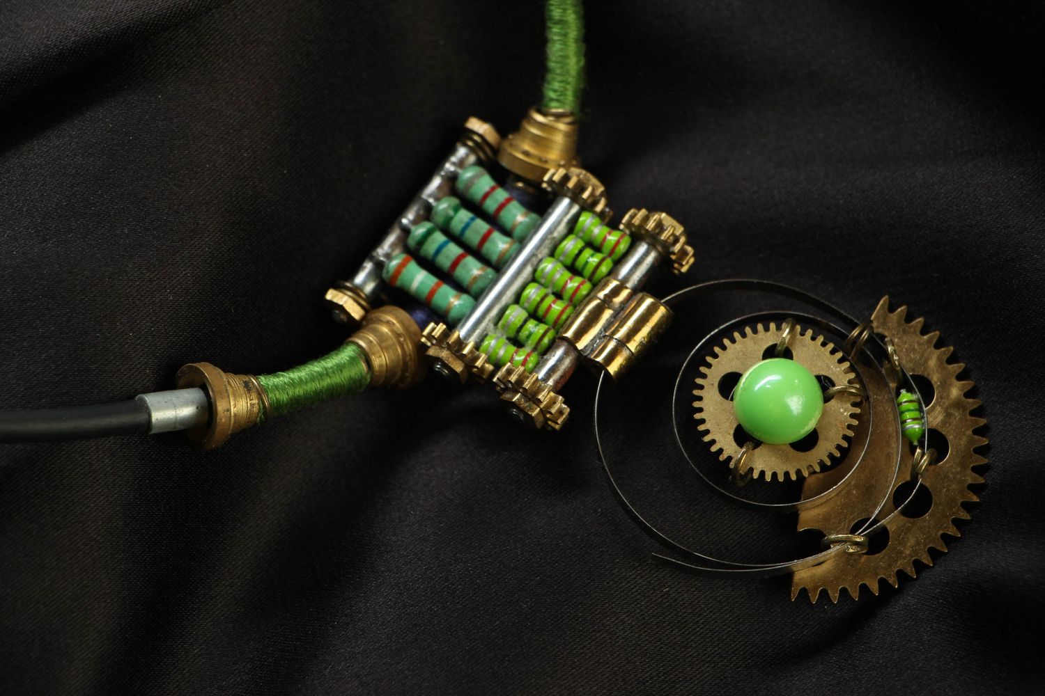 Steampunk necklace with mechanisms photo 2