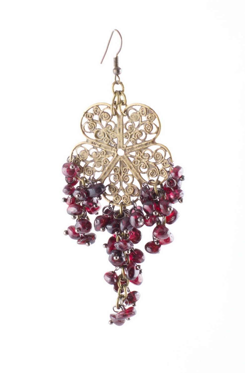 Handmade designer earrings jewelry with natural stone eleagant earrings photo 2
