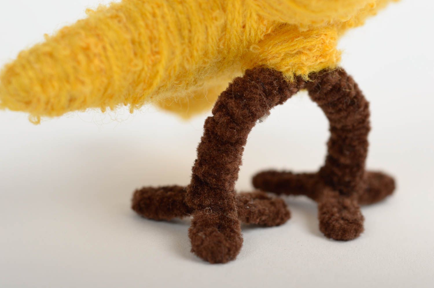 Peluche canard jaune Jouet fait main en fils synthétiques Cadeau pour enfant photo 4